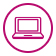 Un picto informatique en forme d'ordinateur portable