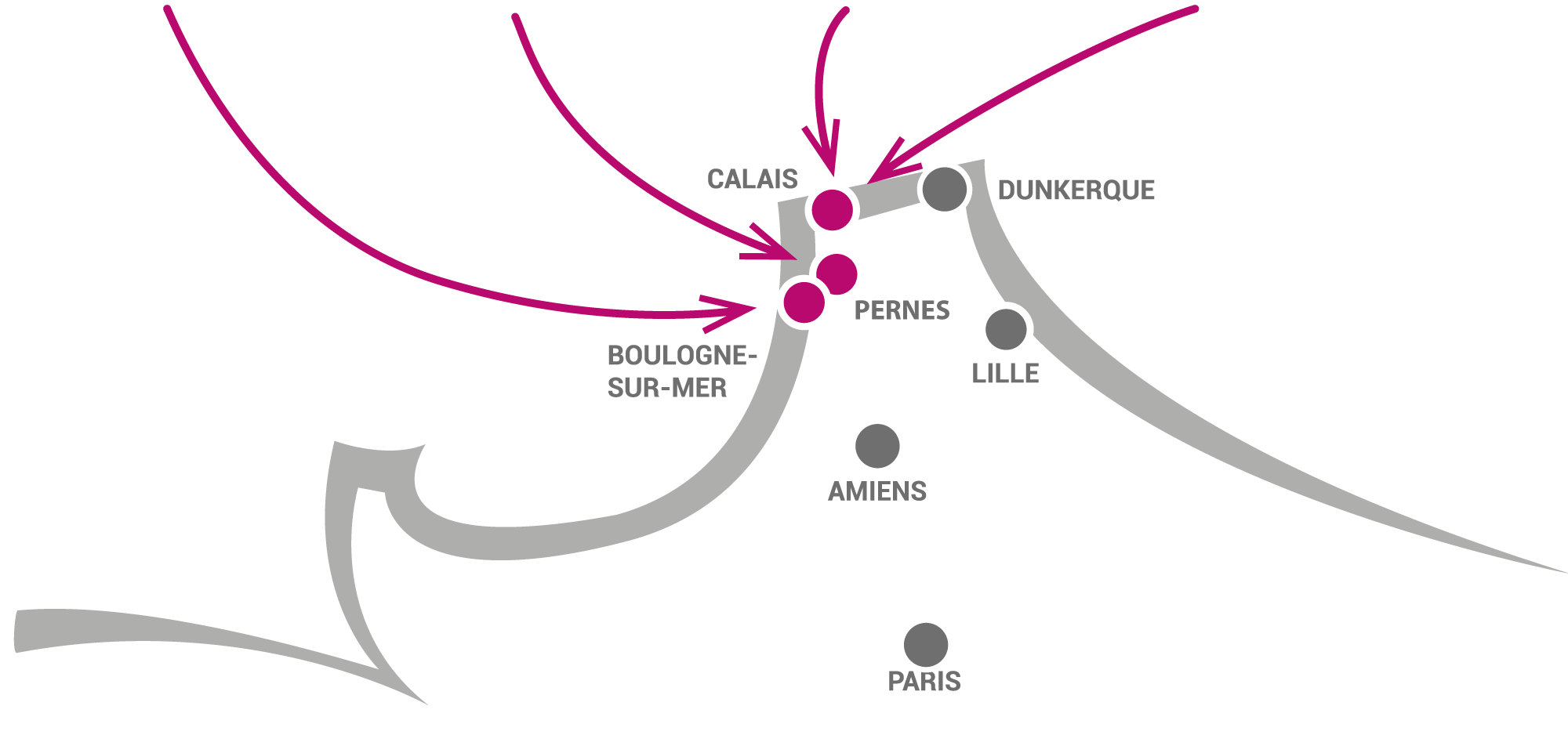 Carte des Hauts de France | Calais - Boulogne-sur-Mer - Dunkerque