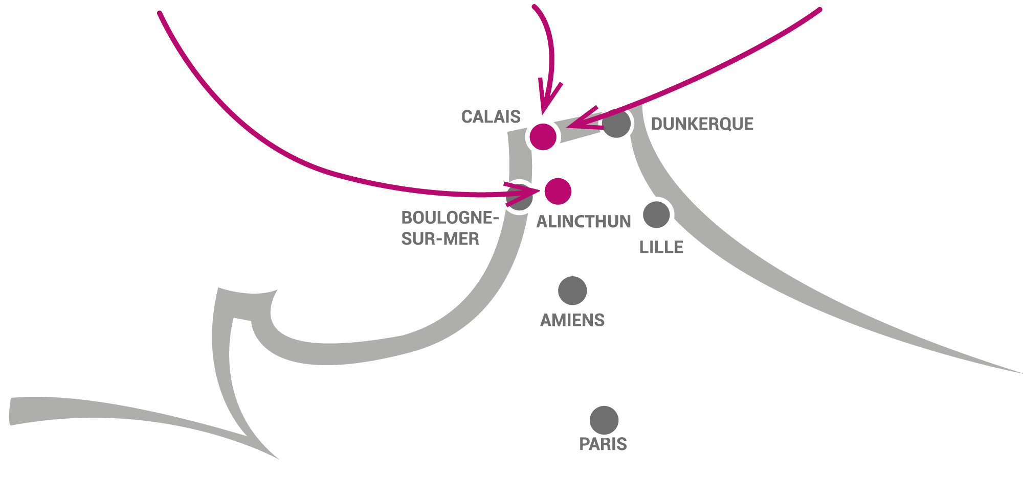 Carte des Hauts de France | Calais - Boulogne-sur-Mer - Dunkerque